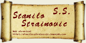 Stanilo Strainović vizit kartica